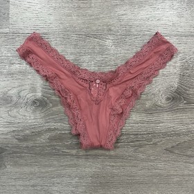 Victoria's Secret Dream Angels Lace-Trim Brazilian Panty (Seductive Rose)