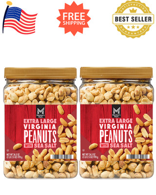 2 pack Member's Mark Extra Large Virginia Peanuts, 34.5 oz. FREE shipping