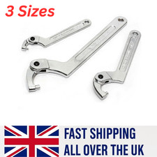 3 Sizes Adjustable Hook Wrench C Spanner Round Head Hand Tool for Nuts Bolt