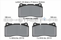 BremsbeläGe Alfa Romeo 159 (939_) 2.4 Jtdm (939AXD12, 939AXD1B) Bj. 09/05–11/11
