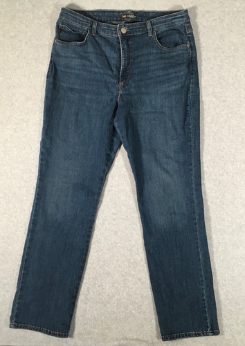 Lee Relaxed Fit Straight Leg High Rise Women's Size 14 Medium Blue Denim Jeans