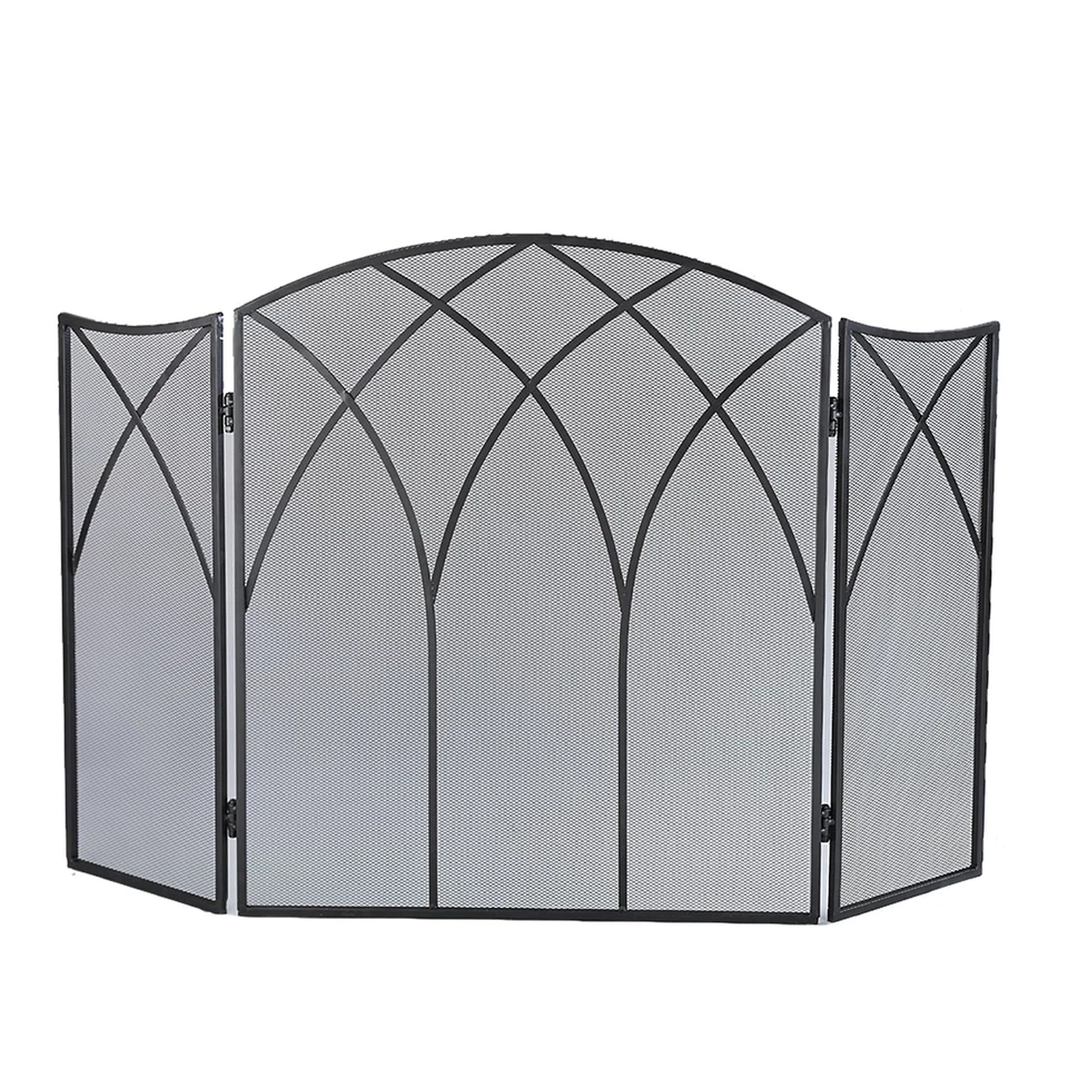 Pleasant Hearth Gothic   Steel Fireplace Screen - Image 2 of 4