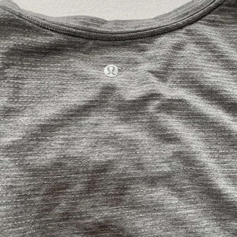 Lululemon Camisas Manga Larga Mujer 6 Lote de 3 Negro Gris Espalda Abierta Recortadas Yoga Foto 3 de 4
