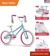 Elegant Sky Blue Girls Bike 20 Inch - Easy Assembly & Coaster Brake, Ages 3+
