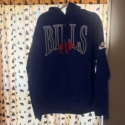 Nike Buffalo Bills NFL Team Apparel Blue Pullover Hoodie Sweatshirt, XL
