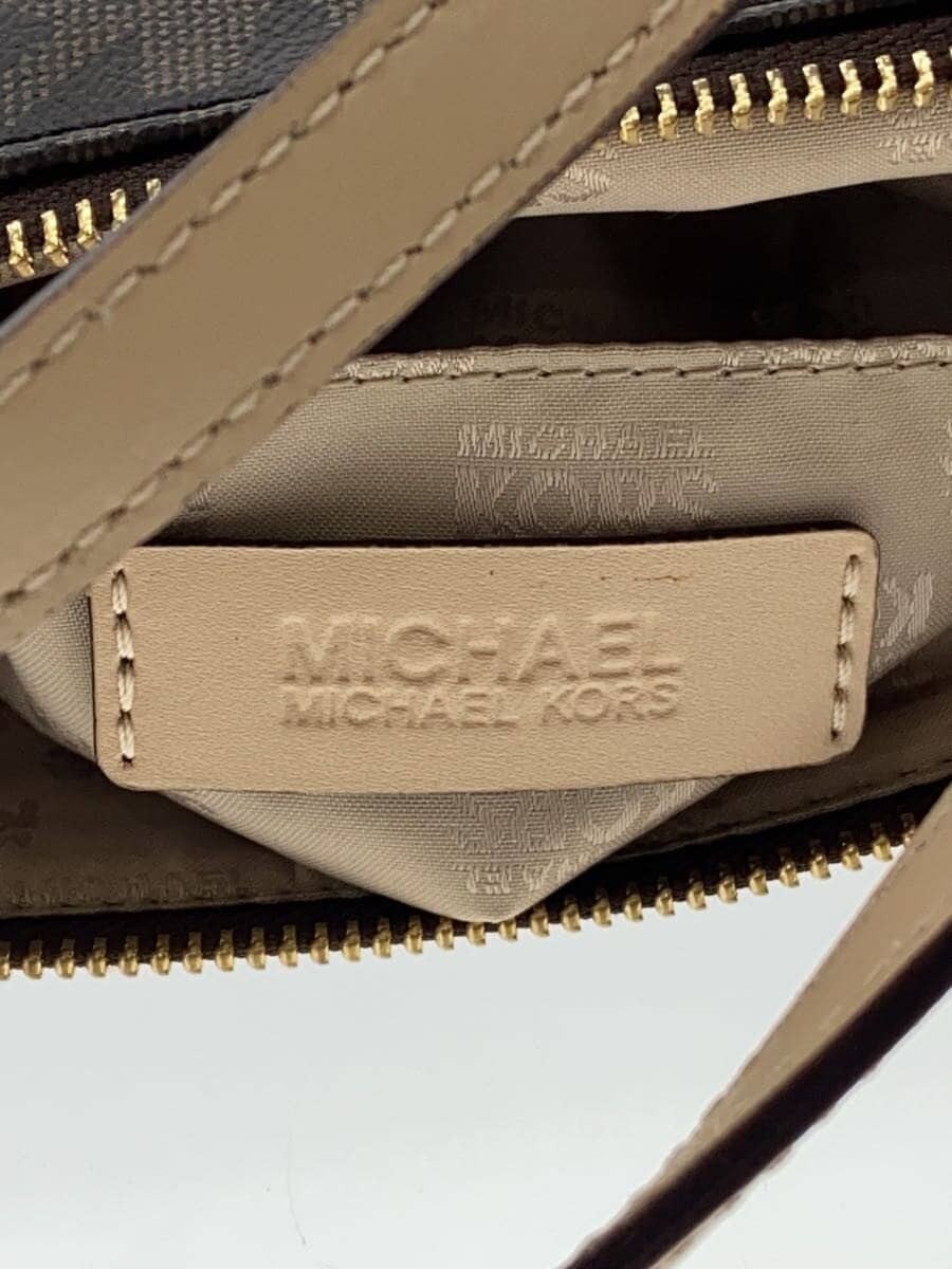 MICHAEL KORS Leather Tote Bag in Brown with All-Over Print, 35F6GTTT9B thumbnail 5