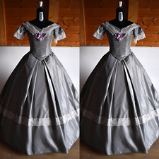 Victoria Wedding Dresses Short Sleeves A Line Vintage 1950s Satin Bridal Gowns