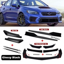 Front Bumper Spoiler Splitter Kitside Skirtrear Lip For Subaru Wrx 2015-2021