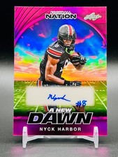 2025 Leaf Football Nation A New Dawn Pink Nyck Harbor 3/6 Auto South Carolina WR