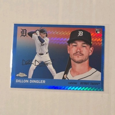 2025 Topps Chrome Platinum Dillon Dingler Blue Prism Refractor RC #292 Tigers