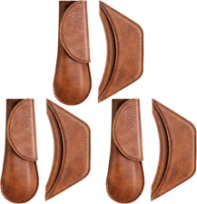 6 Pieces Cast Iron Handle Cover Handmade Thick Skillet Handle Cover Full Grain F