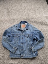 Vintage Levi's Standard Trucker Jacket Mens Medium 70507 Med Wash Blue Y2K
