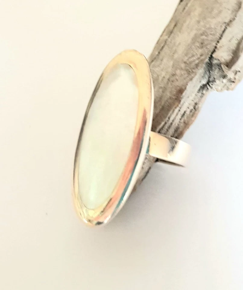 DUR Silber Ring    - Perlmut - Gr 61 - NEU - 925er Silber - Bild 2 von 3