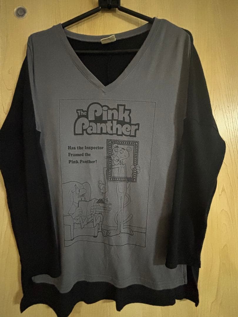 The Pink Panther Long T L Gray x Black Black
