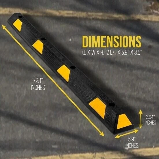 Сверхпрочный резиновый блок стояночных шин Pyle стопор для автомобилей/грузовиков PCRSTP14 - Изображение 2 из 4