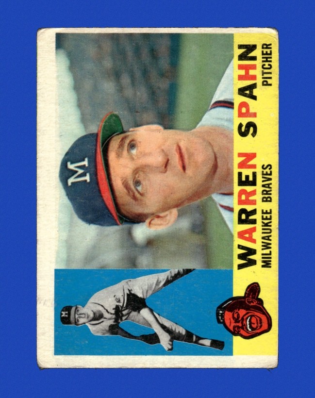 1960 Topps Set-Break #445 Warren Spahn LOW GRADE (crease) *GMCARDS*