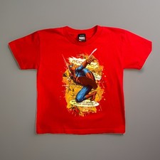 VTG Y2K Mad Engine Spider-Man Kids T-shirt Size 8
