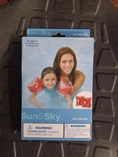 Sun & Sky Arm Bands Pool Water Flotation Device Float Red Colored Ages 4+ CVS