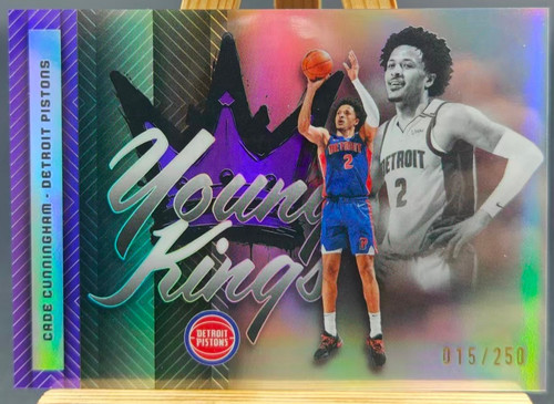 Cade Cunningham 2025-26 Topps Chrome Update 015/250 Purple Young Kings #YK-12