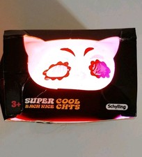 Rare Schylling Super Cool Cats Lights Up Gel Squeeze Ball Stress Reliever