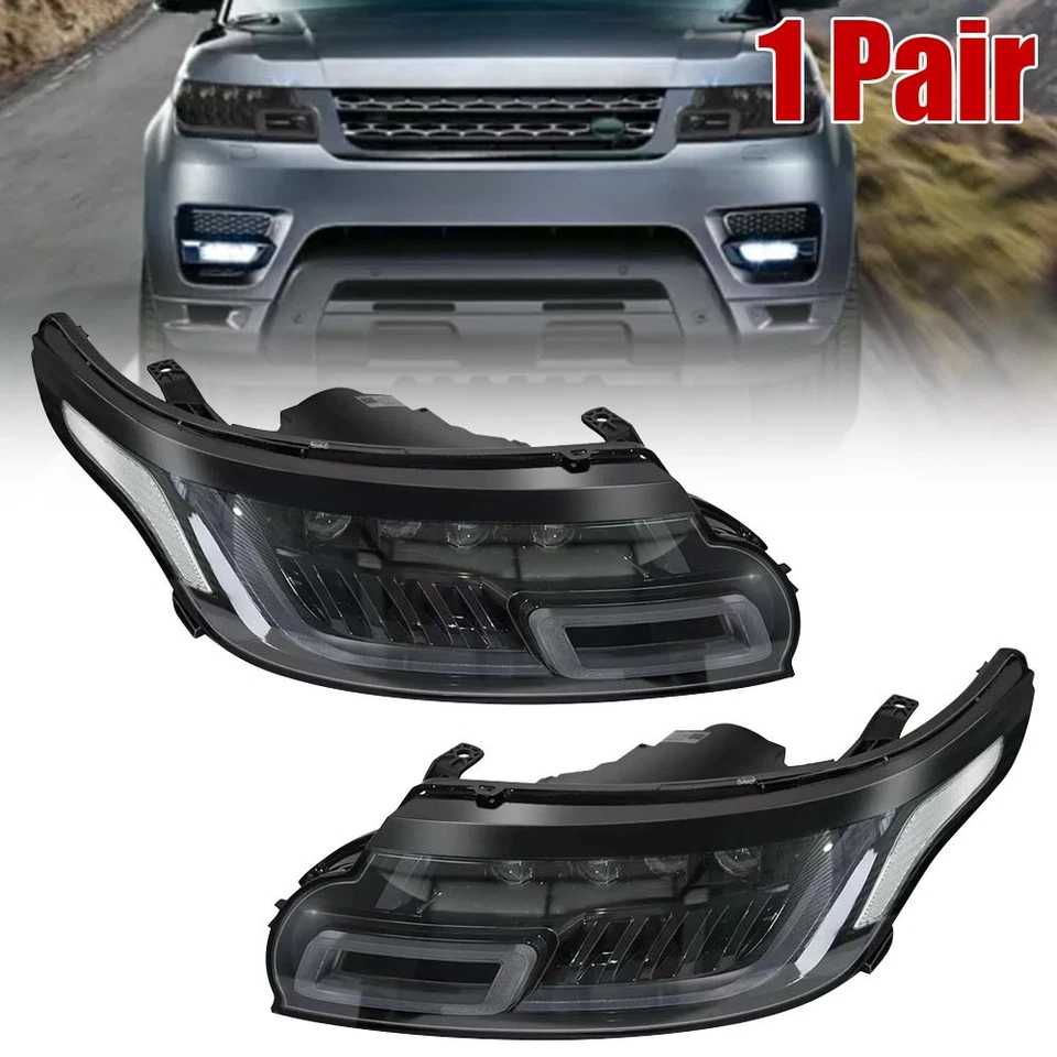 2Pcs L+R LED Headlight Assembly For Land Rover Range Rover Sport L494 2014-2017 - Image 2 of 4
