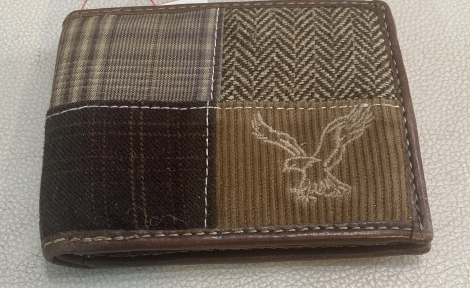 American Eagle Patchwork Bifold Billfold With Eag… - image 5