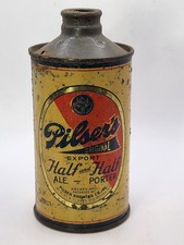 RARE PILSER'S HALF AND HALF J SPOUT CONE TOP BEER CAN BRONX NY