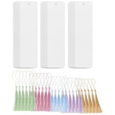 Blank Clear Acrylic Bookmarks 15/30Pcs Rectangle Craft Transparent Acrylic