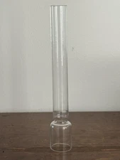 Clear Glass VINTAGE OIL LAMP CHIMNEY KOSMOS 10.5” X 1.5” X  1.0625”