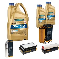 Inspektionspaket 7L RAVENOL 5W-40 für BMW 5er Touring E61 525d 530d 530xd E60