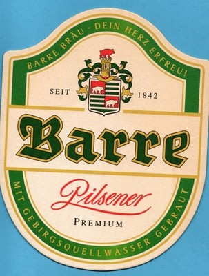 1 Bierdeckel - Barre Bräu - Sondergröße