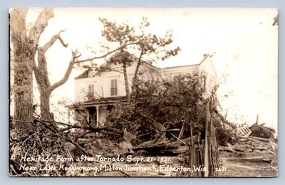 J90/ Edgerton Wisconsin RPPC Postcard? c30s Heritage Farm Tornado Disaster 306
