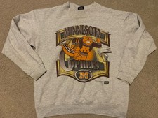 Vintage 90  s Minnesota Golden Gophers Spell Out MN University Sweatshirt Size L