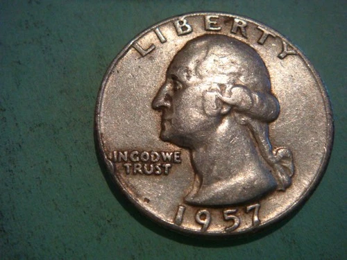 1957 P Washington Quarter in Album Filling cond actual coin in pic