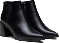 NEW!  Vepose Women's 9631 Ankle Booties Pointed Toe, Block Chunky Heel Boots 