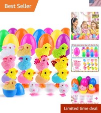 Colorful Easter Eggs Filled with Adorable Wind-Up Toys - Perfect for Hunts