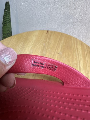 Crocs Unisex Crocband Flip Flop Sandals Red Slip On Size Men’s 6/Women’s 8 - Picture 7 of 10