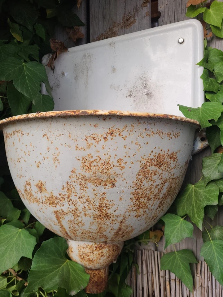 Antikes Ausgussbecken Gusseisen Waschbecken Emaille Antike Baustoffe - Bild 4 von 4