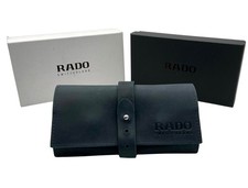 Genuine Rado Strap Presentation Box Set with Leather Button‑Stud Pouch and Pins