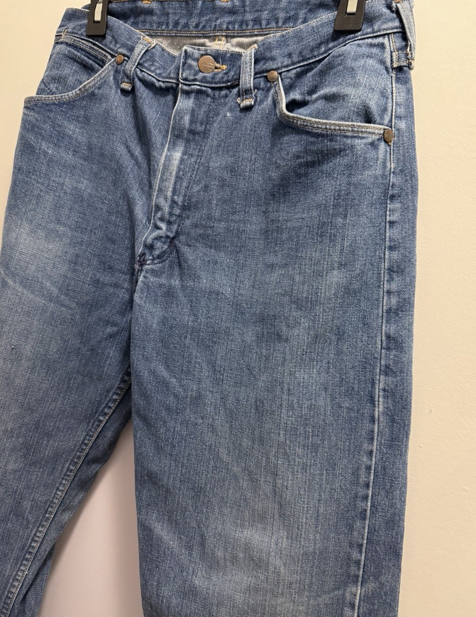 VINTAGE DENIM JEANS MAVERICK BLUE BELL 1960s 70s W31 L 28 USA Made