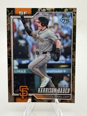 Harrison Bader 2026 Topps Series 2 624 CAMOUFLAGE /25