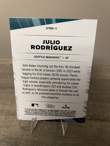 2024 Topps Stadium Club CHIEF FANTASY PROFESSIONALS CFPRO-11 Julio Rodríguez - Picture 4 of 4