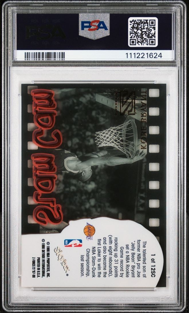 その他 1997-98 Z-FORCE SLAM CAM #1 KOBE BRYANT 1997-98 Skybox Z-Force Slam Cam Kobe Bryant PSA 8 Lakers #1