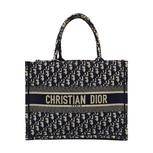 DIOR Book Tote Handbags Suede Blue Free Shipping | Duties Paid