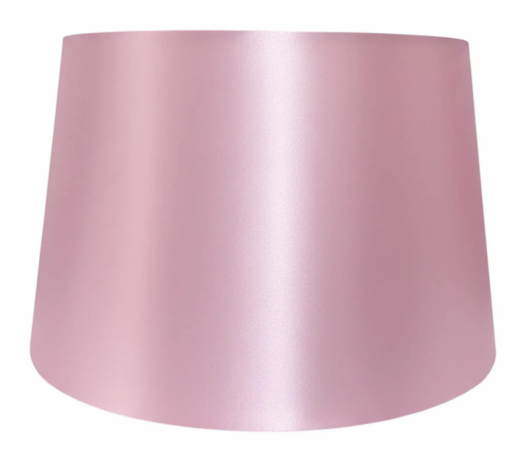 Lampshade Pink 12"" Baby Faux Silk Tapered Drum 300mm CT Lighting 5032317329845
