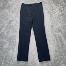 Uniqlo Pants Mens 33x34 Blue AirSense Dress Straight Leg Office Wear Business