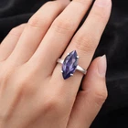 Iolite Gemstone 925 Sterling Silver Dainty Marquise Ring For Gift