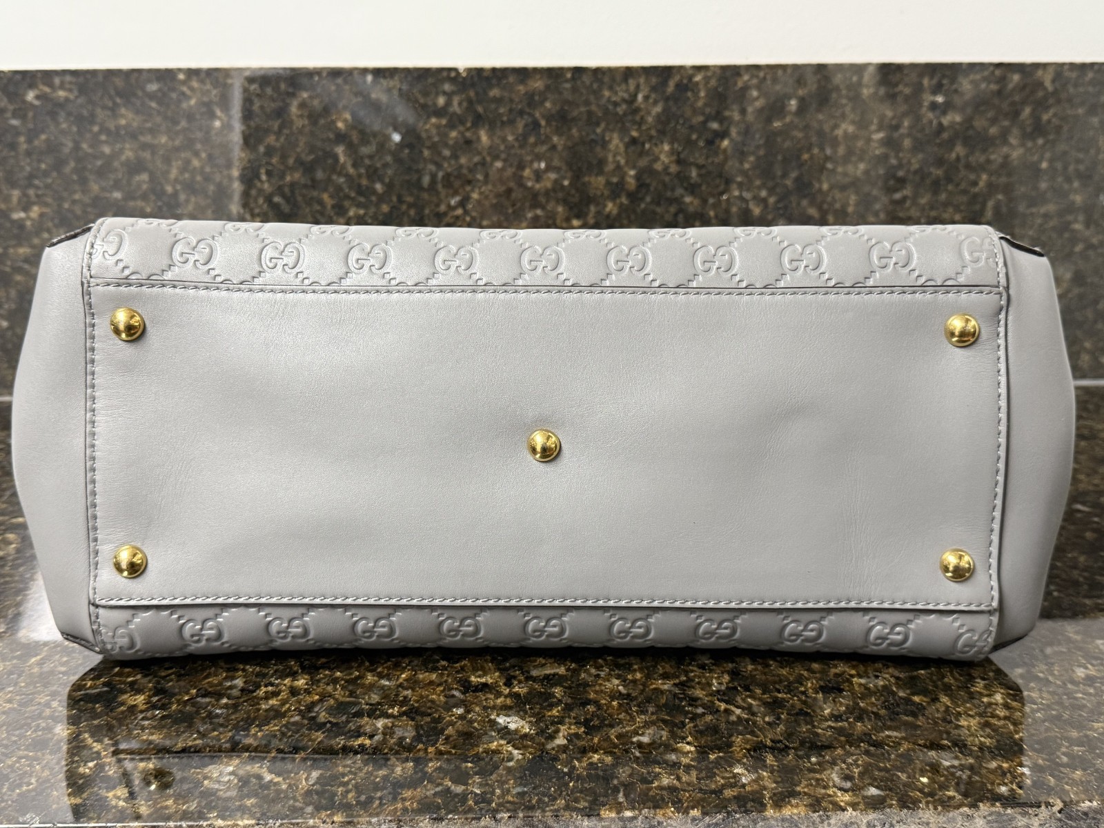 Gucci Signature Convertible Bag Guccissima Leather Large thumbnail 13