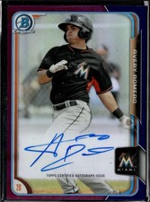 2015 Bowman Avery Romero Chrome Prospect Autographs Purple Refractor #/250