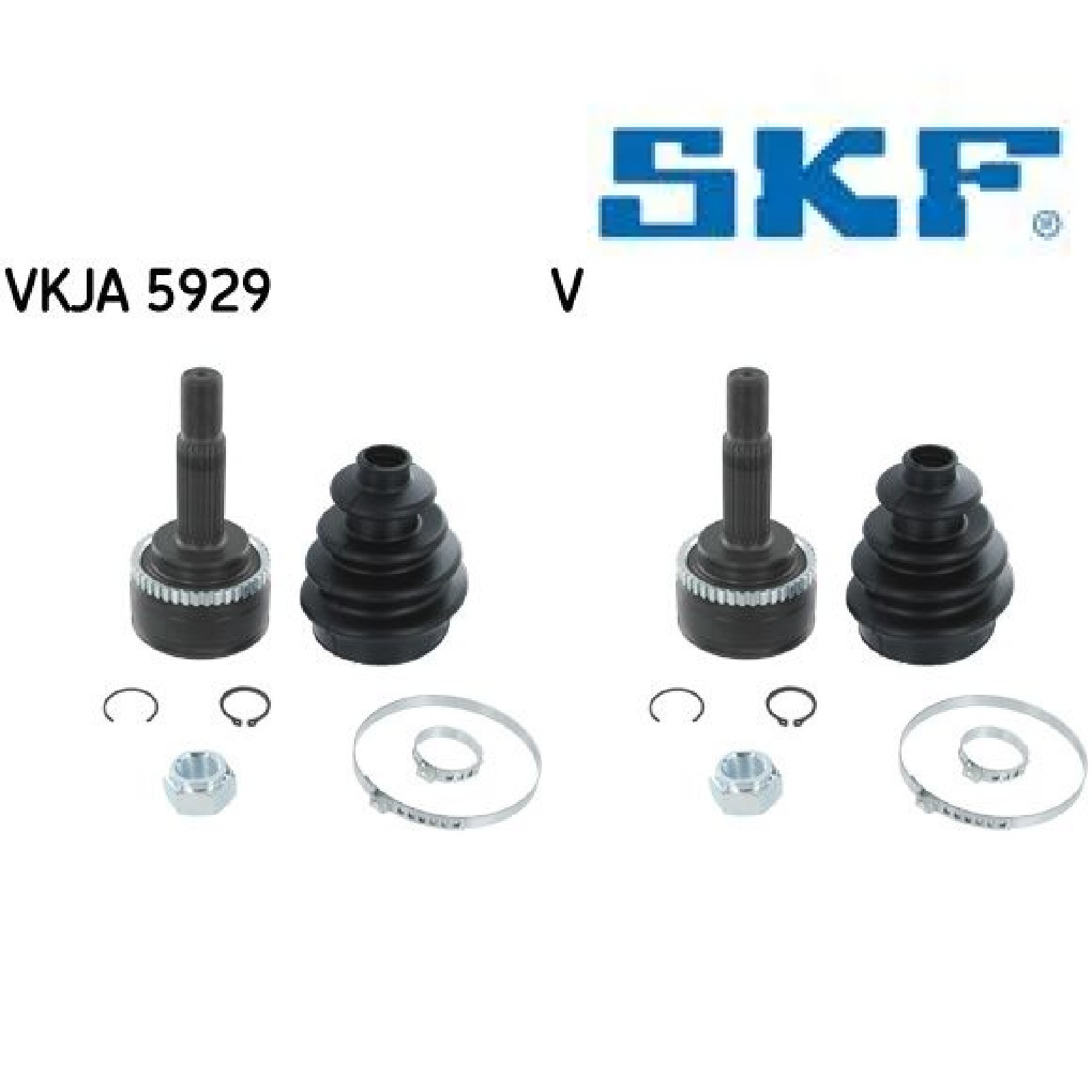 SKF Antriebswellengelenksatz VKJA 5929 Position Vorderachse Höhe 198 mm Länge 102 mm Breite 101 mm - OE Qualität - Bild 2